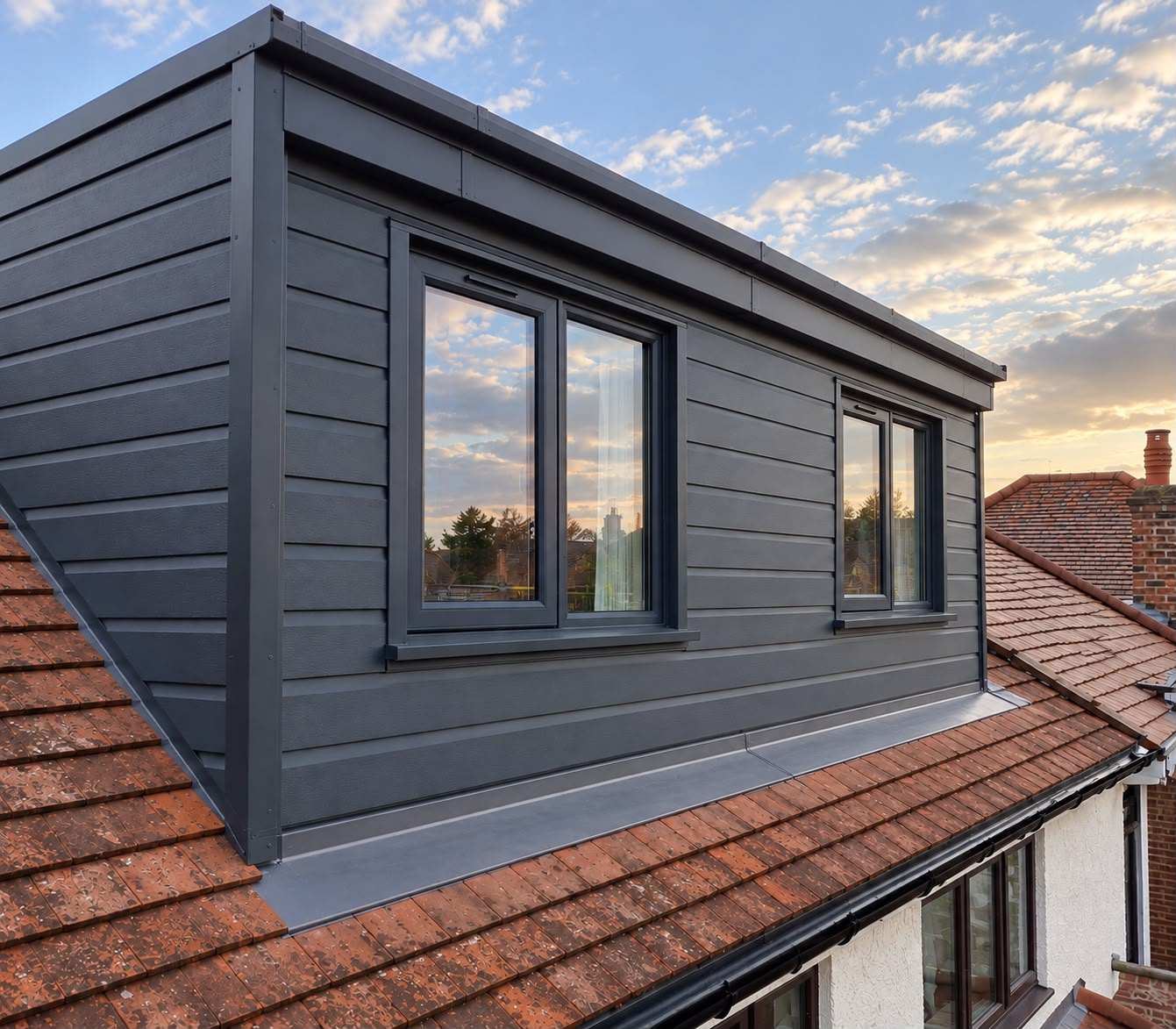 Finished rear dormer loft conversion by DOT Services in Leicester